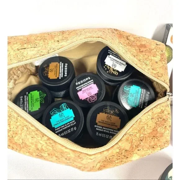 The Body Shop Mask Minis Lot 14pc Festive Berry Body Butter Scrub Xmas Bag NEW
